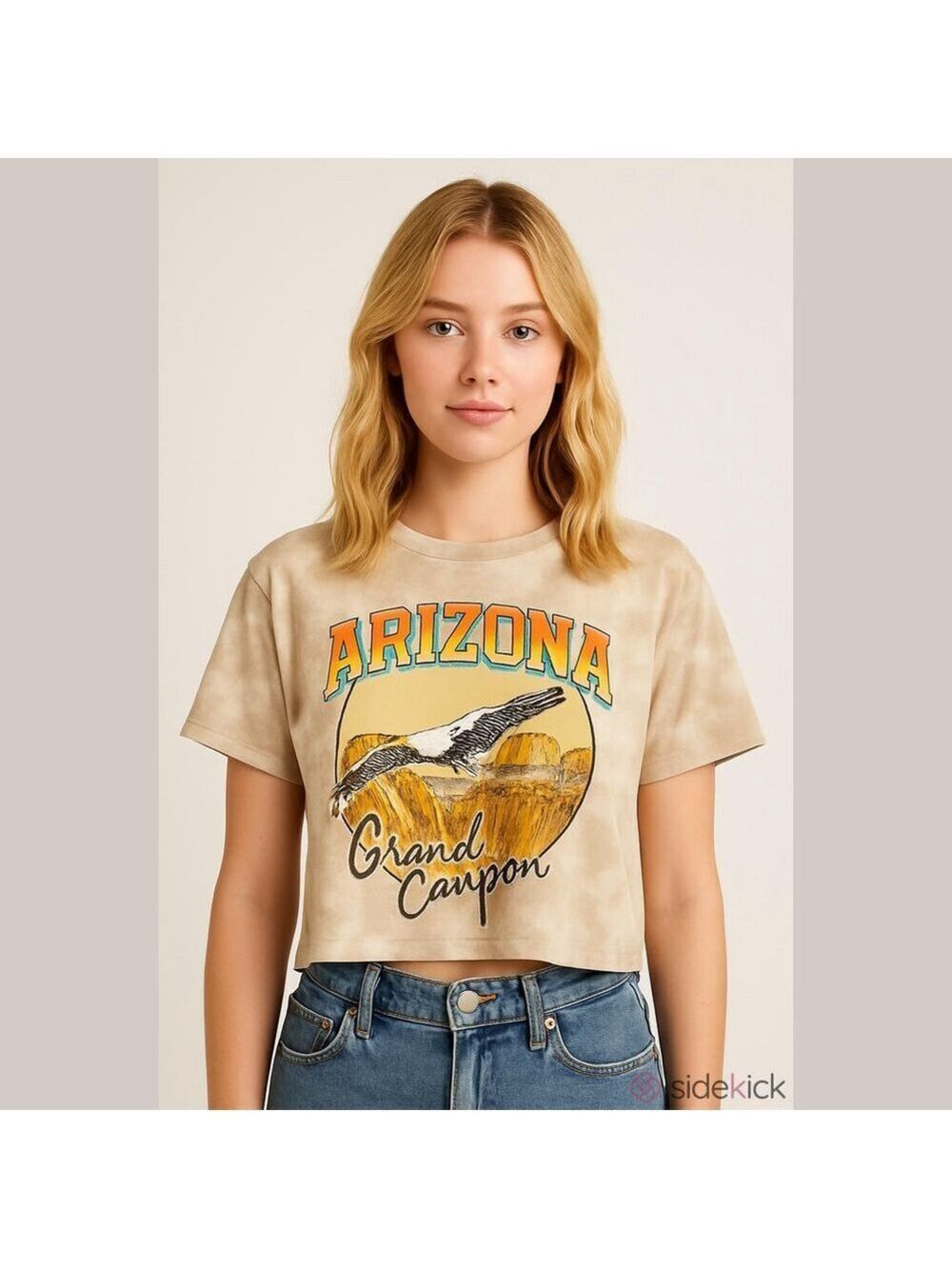 Mighty Fine cropped crew neck short sleeve Arizona Grand Canyon tee XL